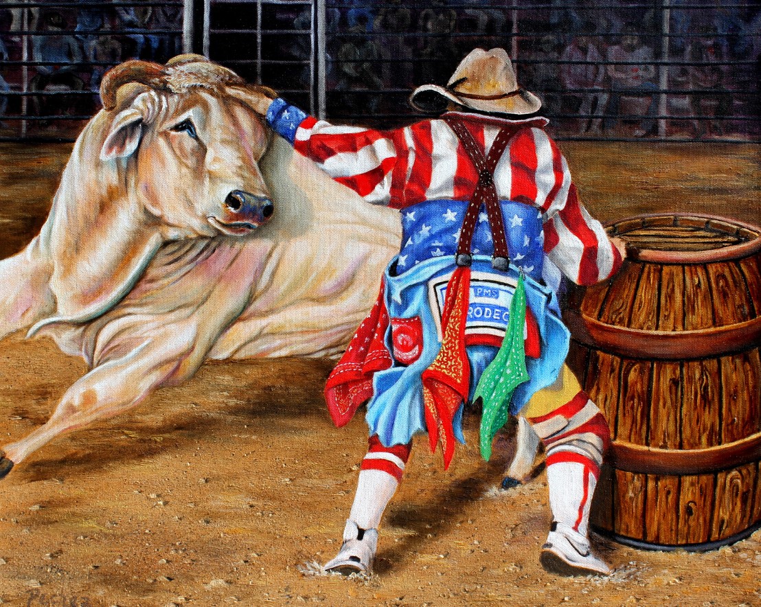 Rodeo Clown by Pechez Sepehri